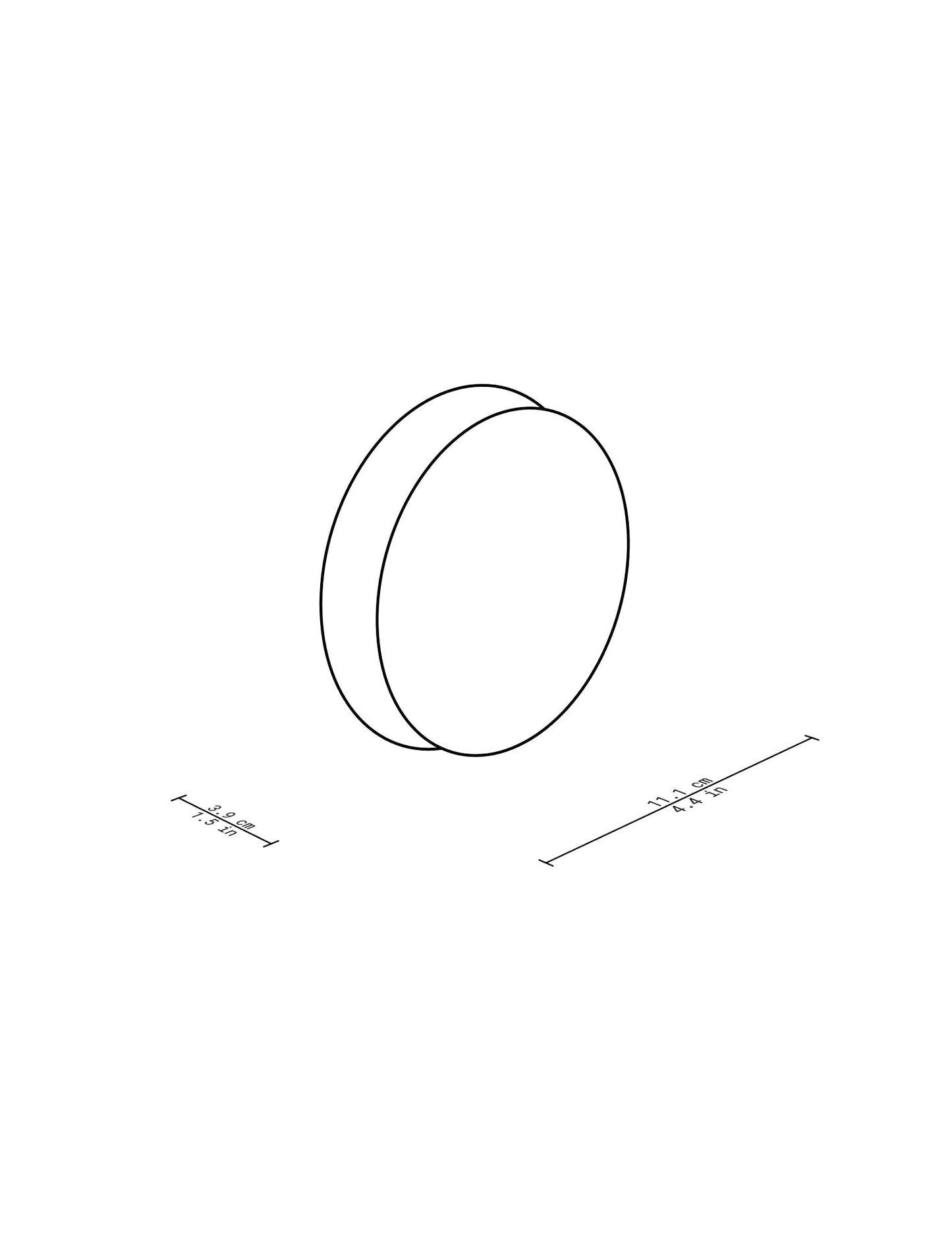 ACCORDION Hook - M1 minimalist round wooden hook with detailed dimensions for wall mounting and storage.
