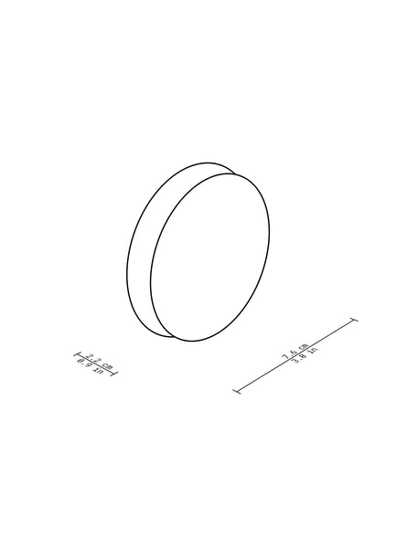 ACCORDION Hook - S2 technical drawing showing dimensions of a circular wall hook for jackets and bags.