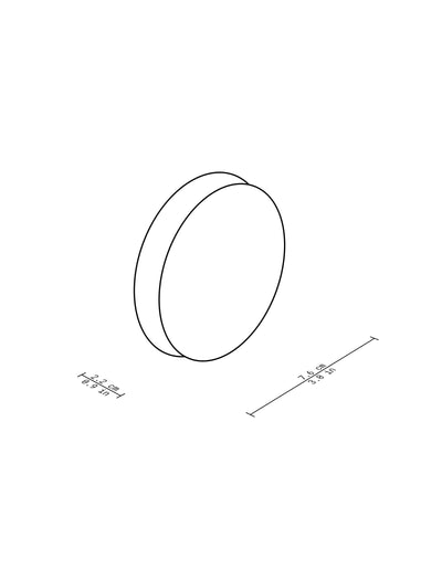 ACCORDION Hook - S2 schematic showing circular design with dimensions for wall mounting and functional use.