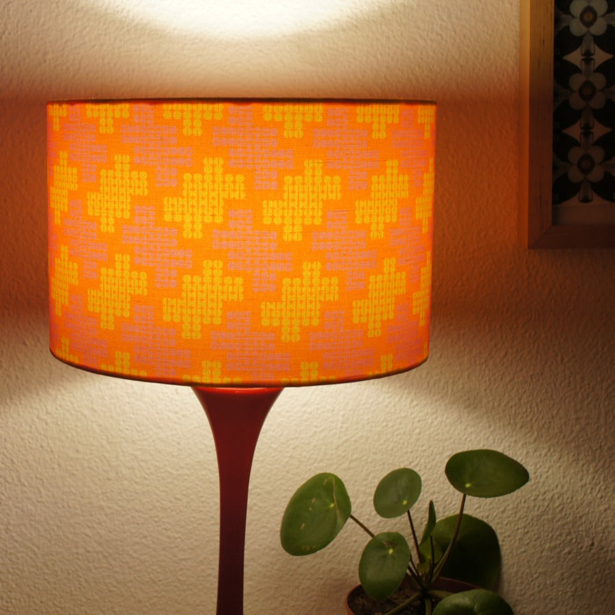 Acid Houndstooth Lampshade