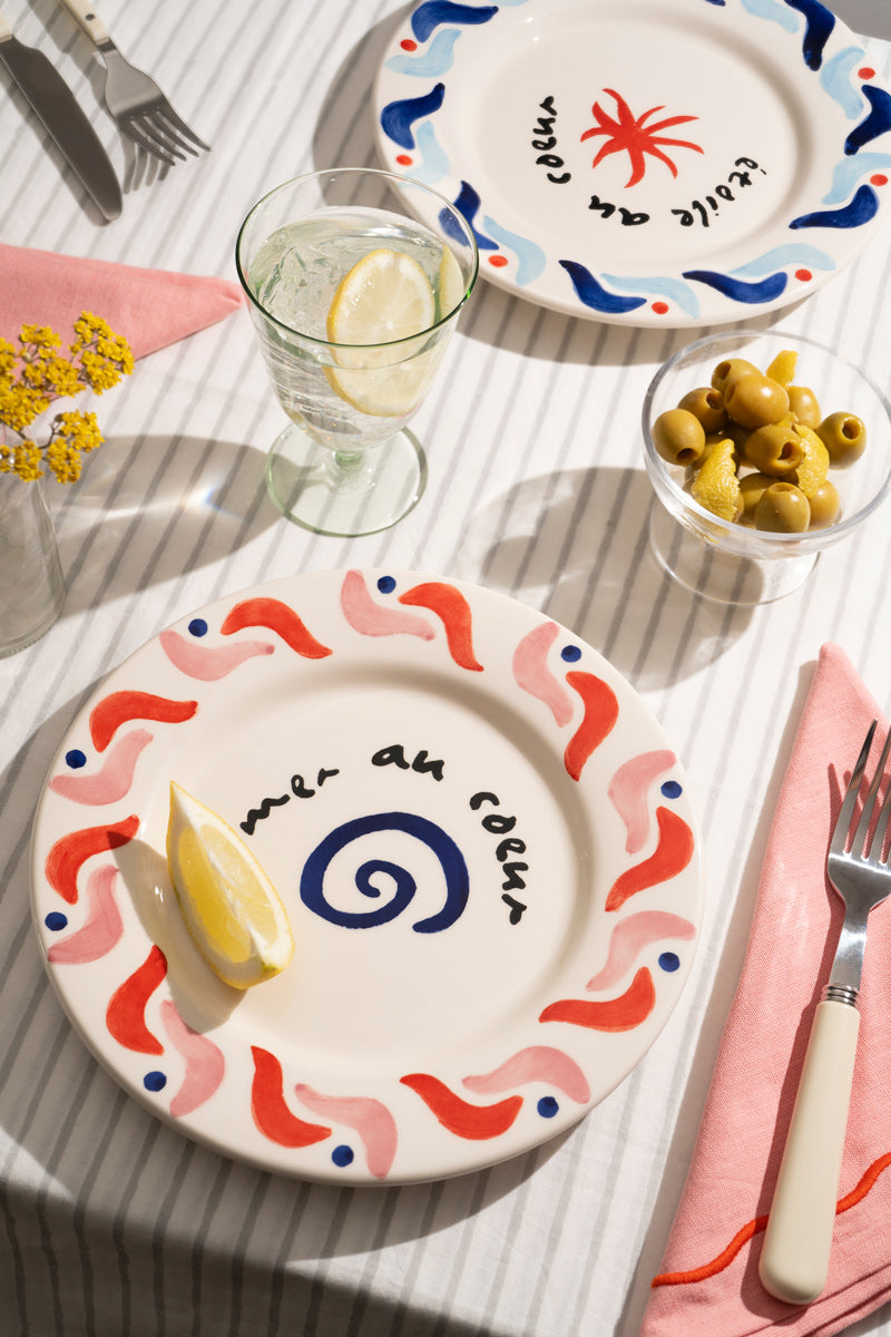 Cala Secreta Red Dessert Plate