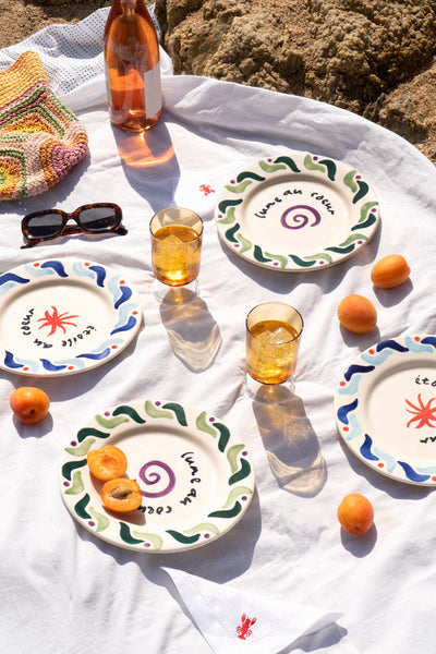 Cala Secreta Green Dessert Plate