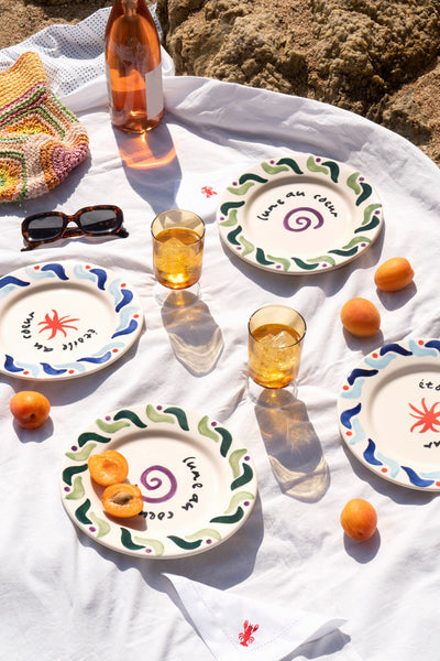 Cala Secreta Blue Dessert Plate