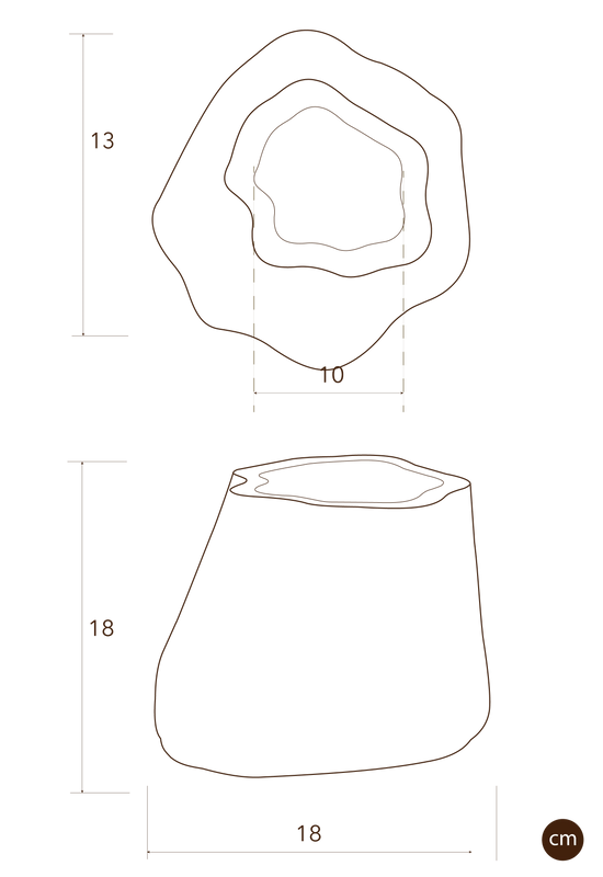 Amanitas Garden | Wide Vase | Burnt Ochre