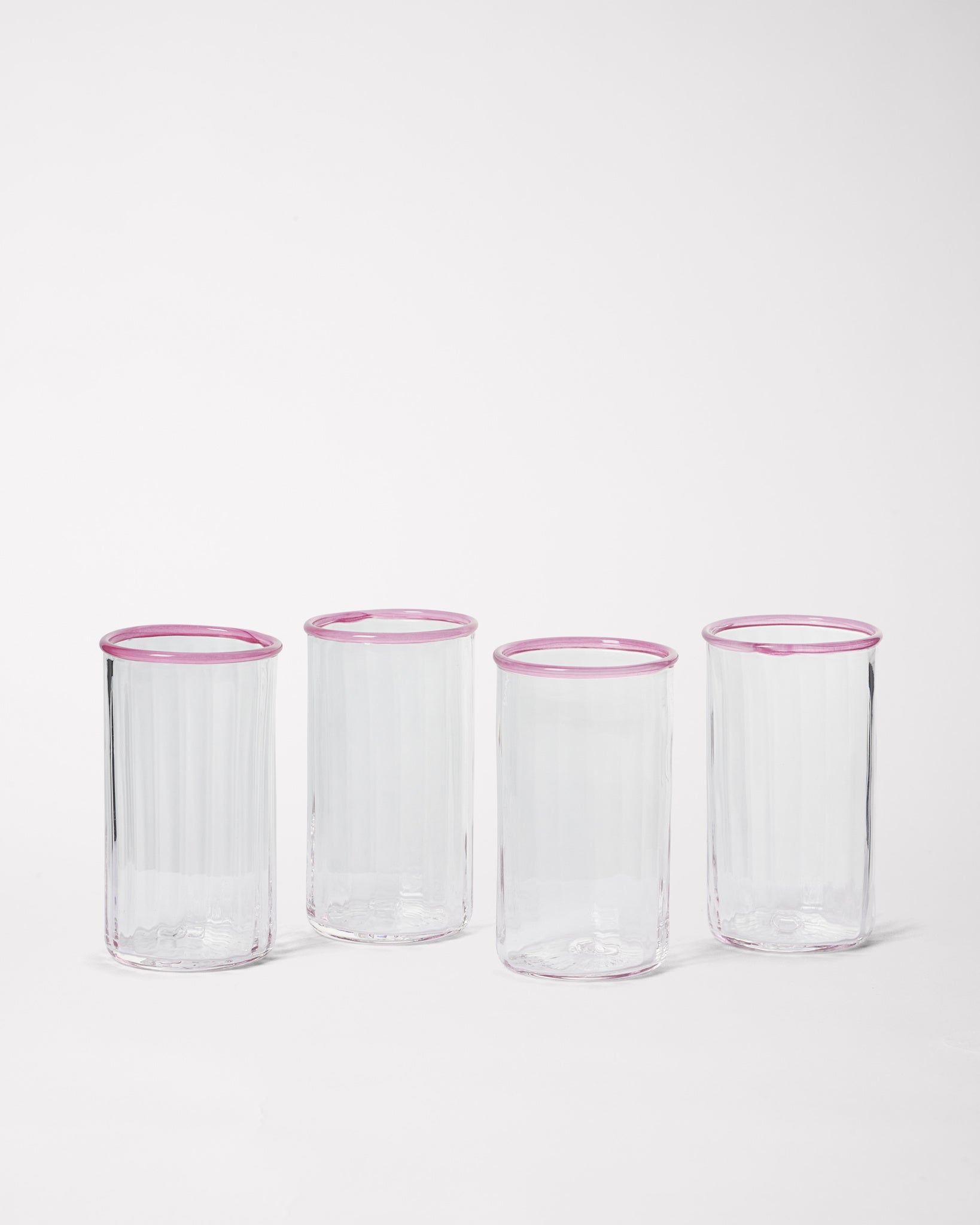 Peter Glass Pink Large - Set of Four