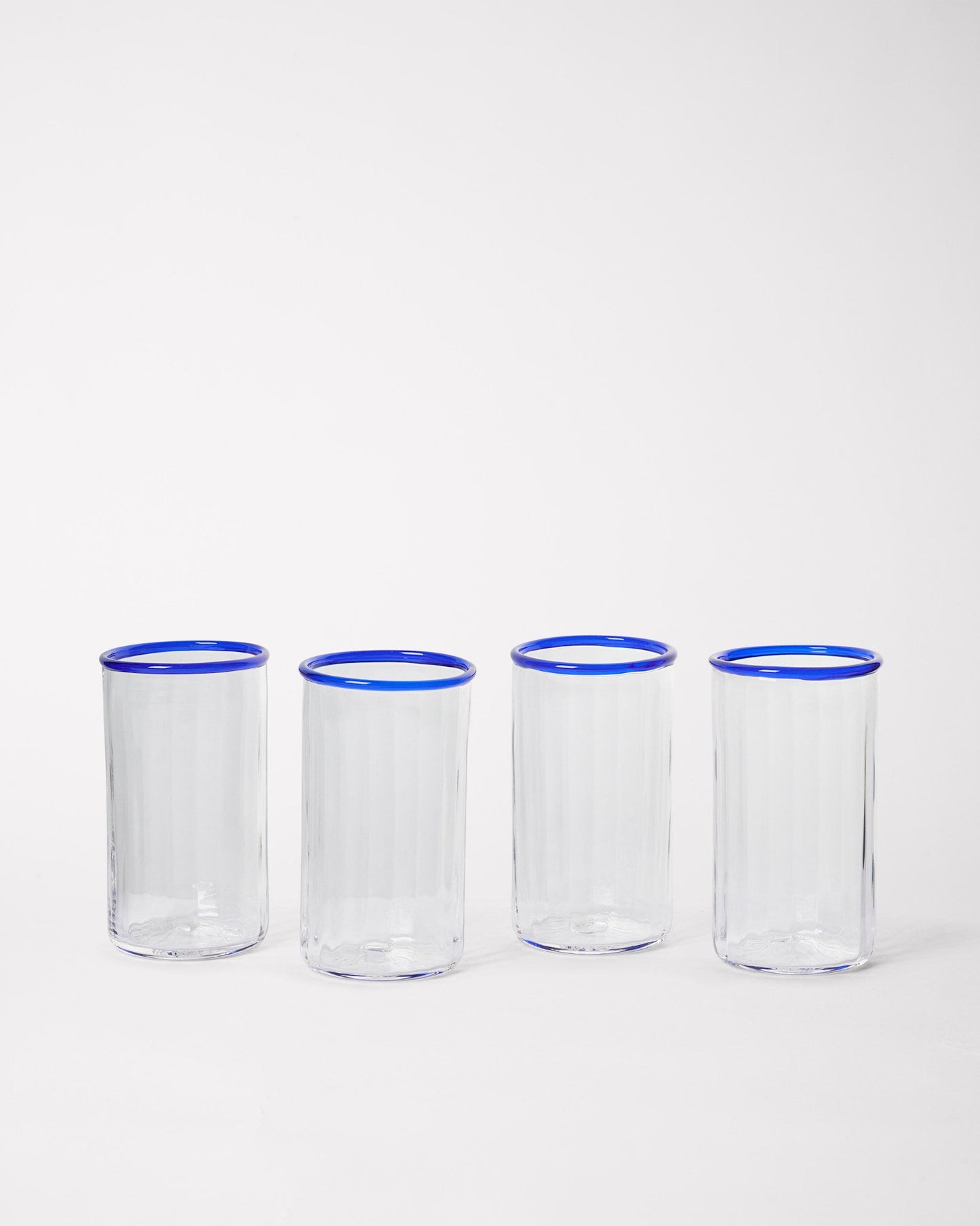 Peter Glass Blue Large - Set of Four