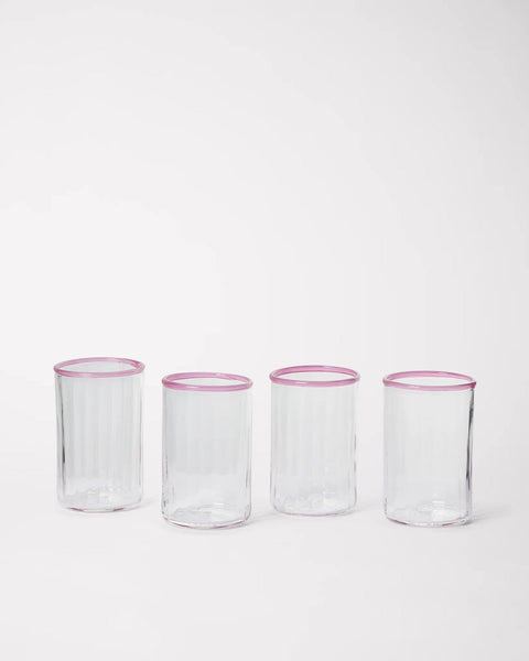 Peter Glass Pink Small - Set of Four