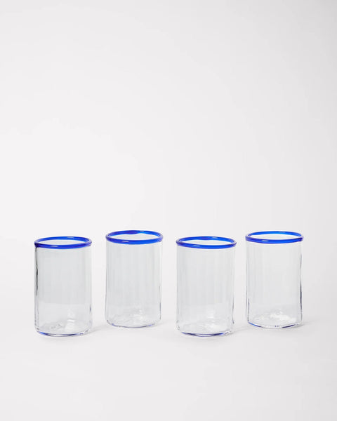 Peter Glass Blue Small - Set of Four