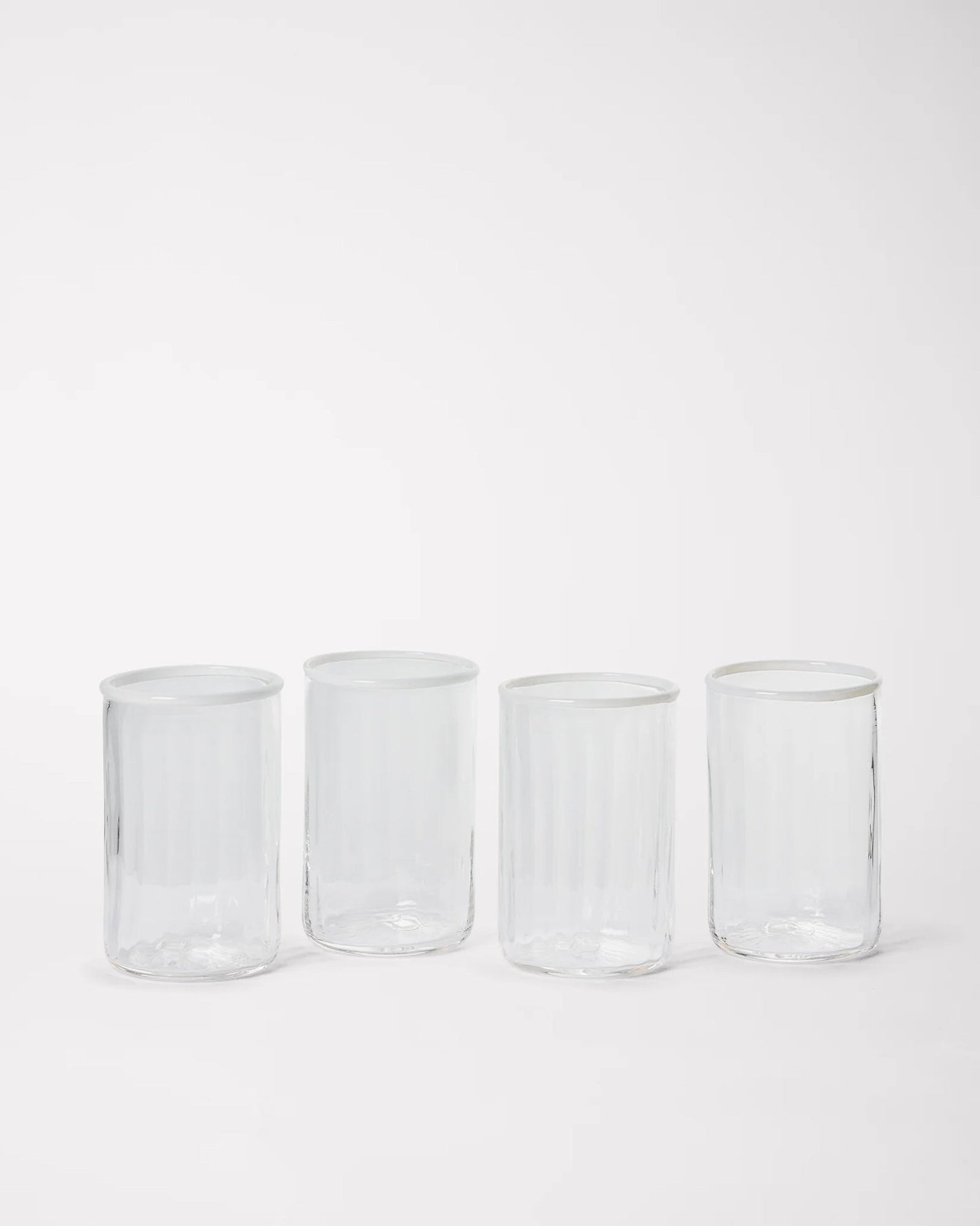 Peter Glass White Small - Set of Four