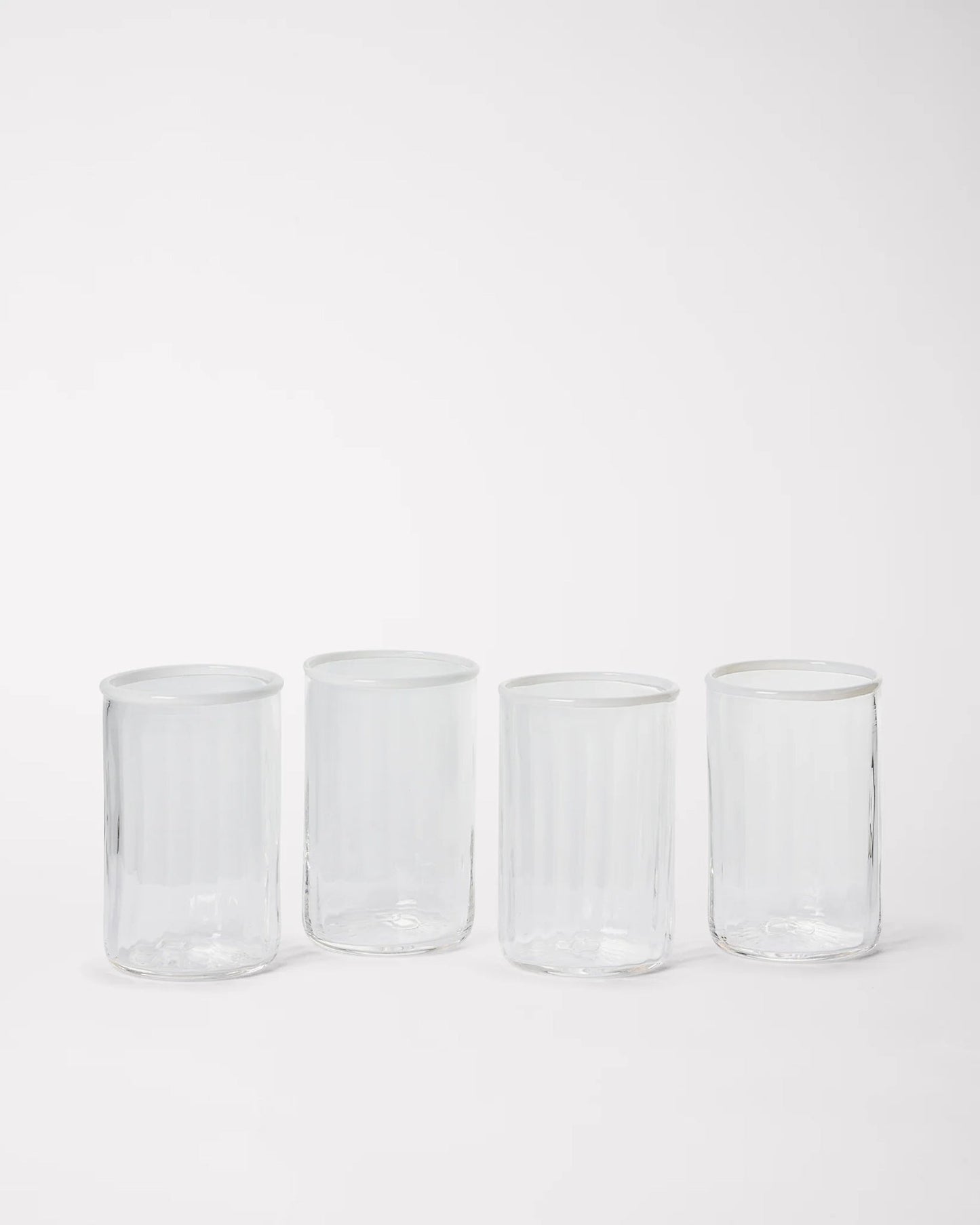 Peter Glass White Small - Set of Four