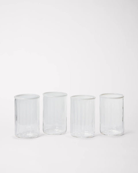 Peter Glass White Small - Set of Four