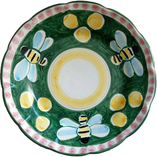 Amalfi Plate 20 cm Green Bee