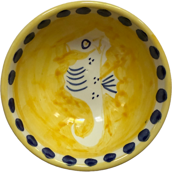 Amalfi Bowl 11 cm – Yellow Seahorse