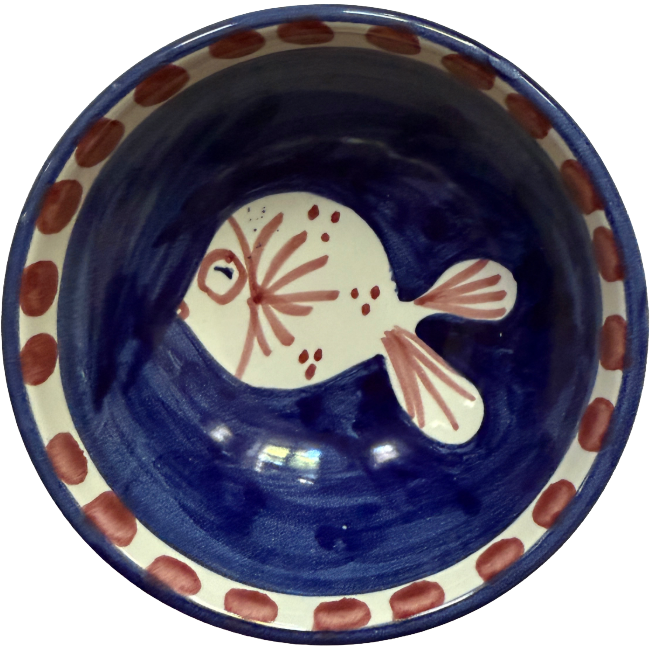 Amalfi Bowl 11 cm – Blue Fish