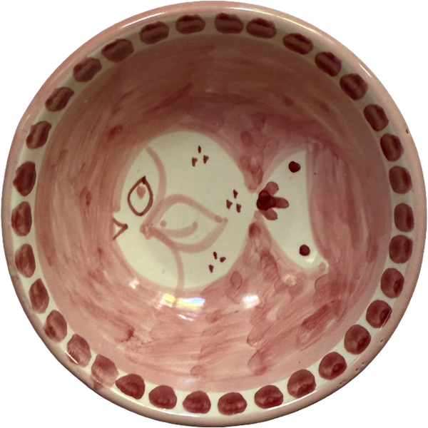 Amalfi Bowl Pink Fish - 11cm