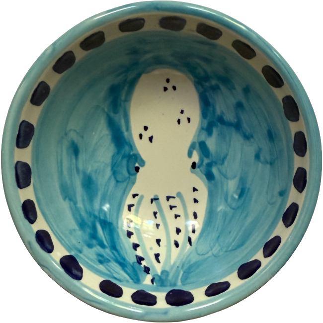 Amalfi Bowl 11 cm Turquoise Octopus