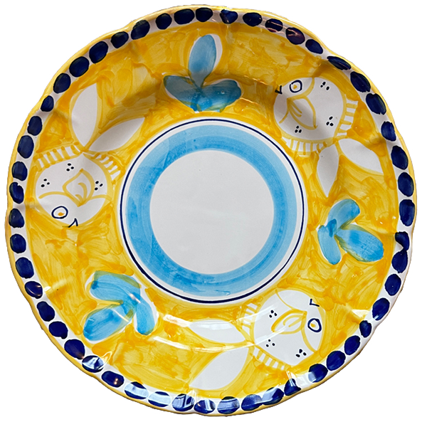 Amalfi Plate 20 cm Yellow Fish