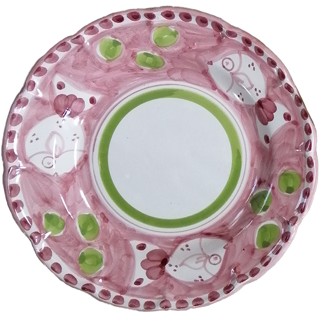 Amalfi Plate 20cm Pink Fish