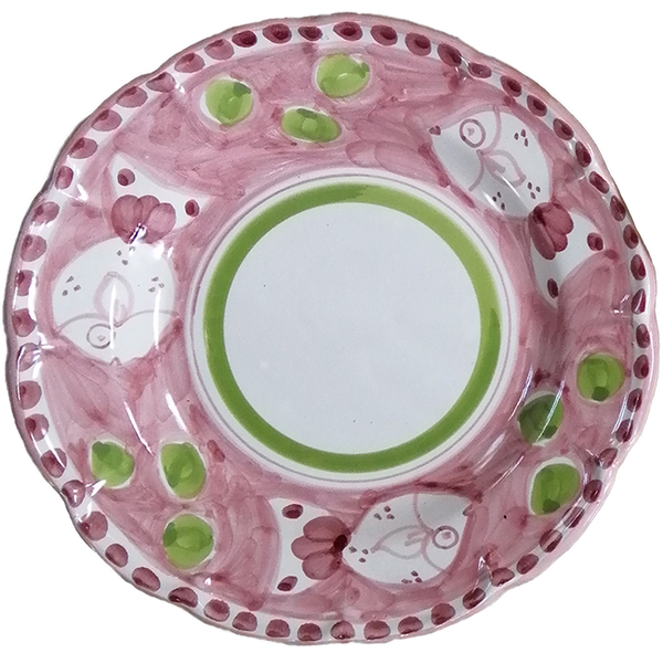 Amalfi Plate 20cm Pink Fish