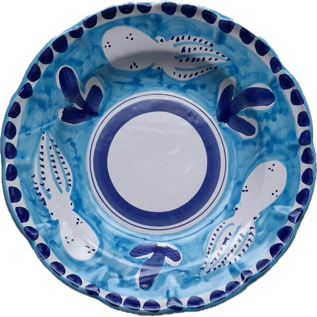 Amalfi Plate 20 cm Sky Blue Octopus