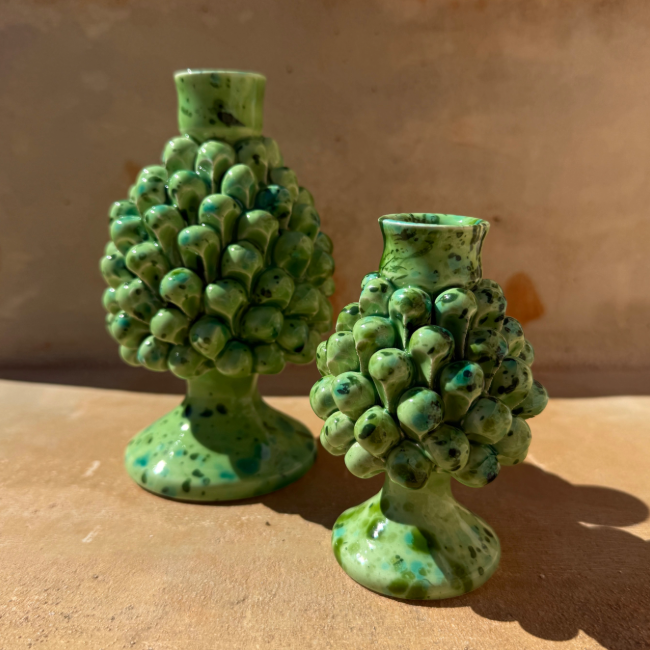 Pigna Candlestick Aqua Blue - Medium