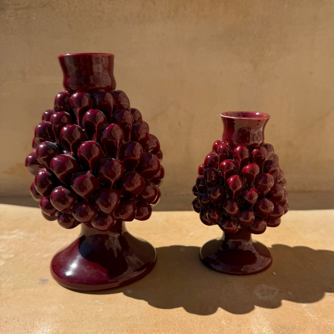 Pigna Candle Holder Burgundy – Medium