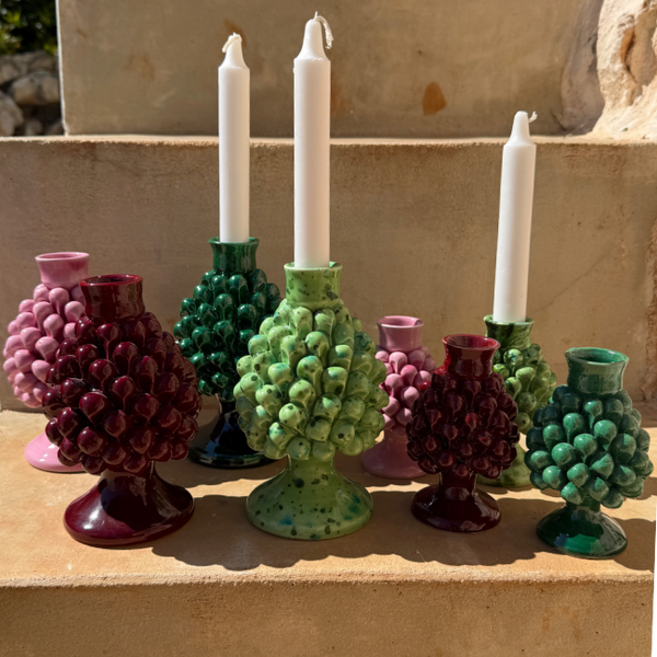 Pigna Candle Holder Pink – Medium