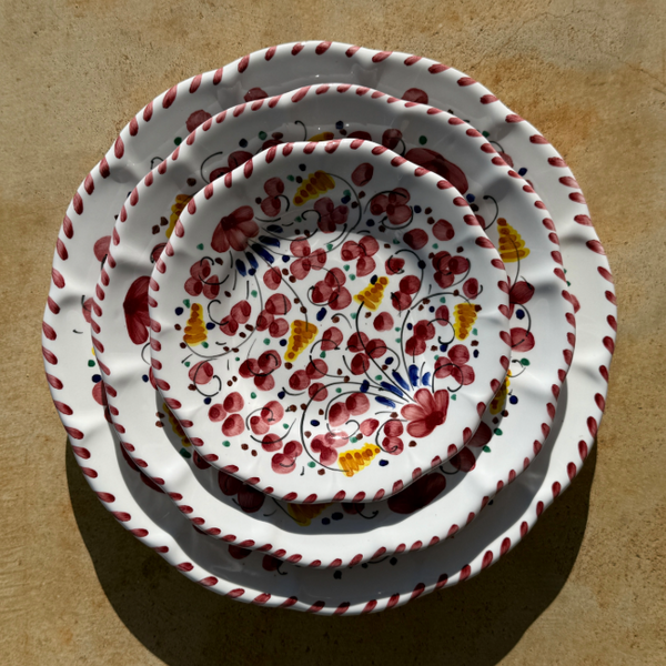 Deruta Plate 20 cm Bordeaux