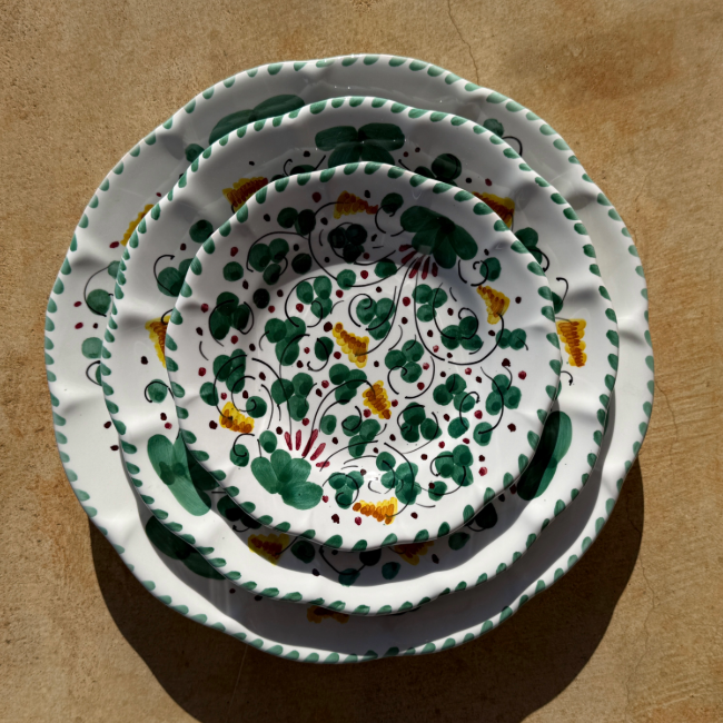 Deruta Plate 25 cm Green