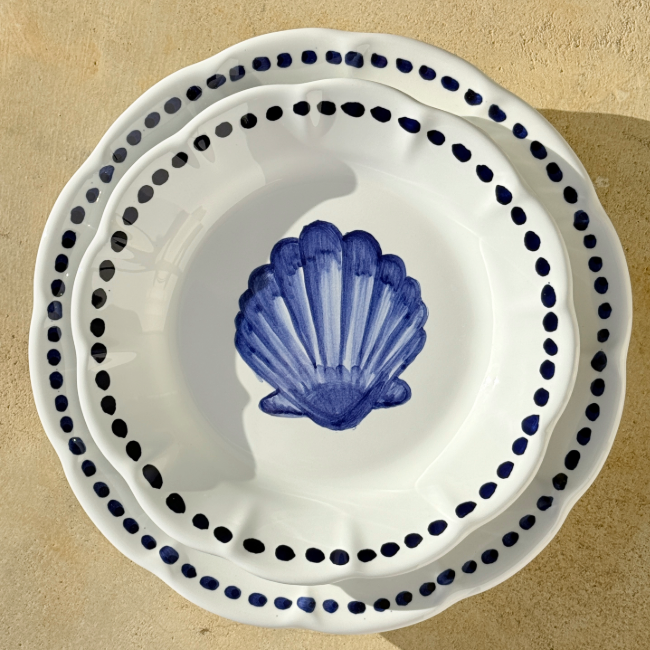 Estate Blue Shell Plate 25cm