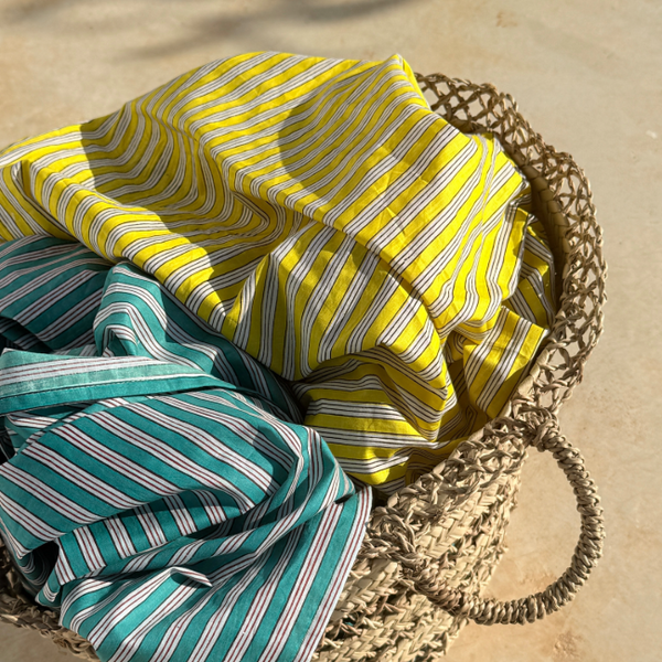 Yellow Striped Tablecloth