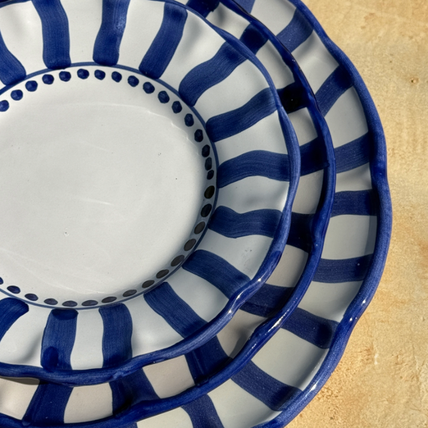 Plate Sole 16 cm Stripe Blue