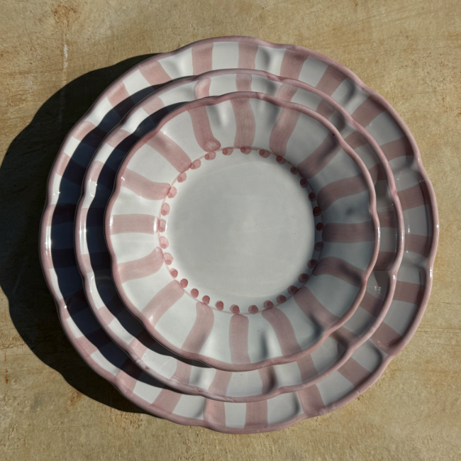 Sole Plate 20 cm Pink Stripe