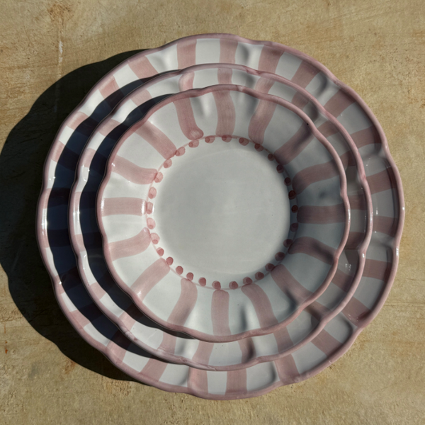 Sole Plate 20 cm Pink Stripe