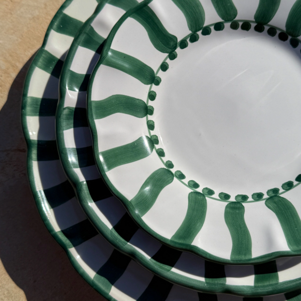 Sole Plate 16 cm Green Stripe