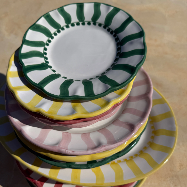 Sole Plate 16 cm Green Stripe