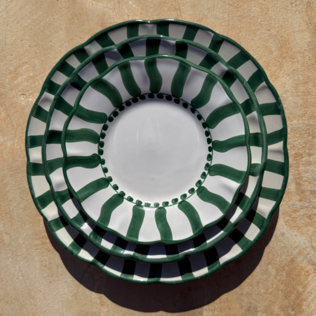 Sole Plate 20 cm Green Stripe