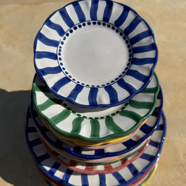 Plate Sole 16 cm Stripe Blue