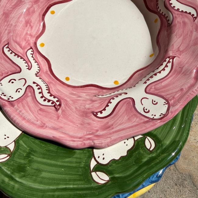 Positano Green Crab Pasta Bowl - 24cm