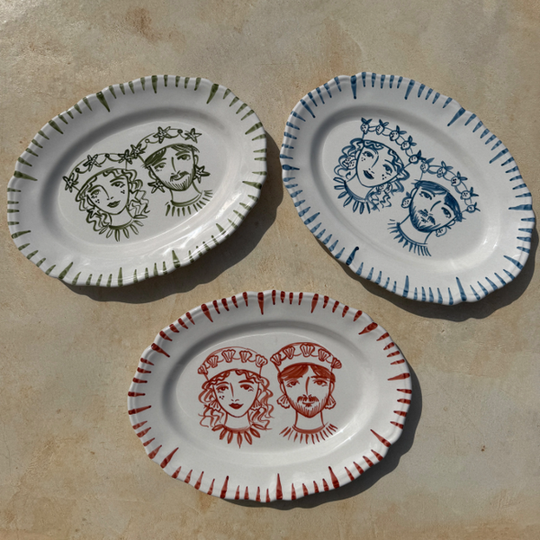 Rei Citrons Oval Platter - 32cm
