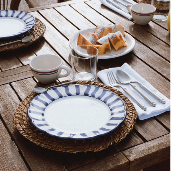 Sole Plate 20 cm Blue Stripe