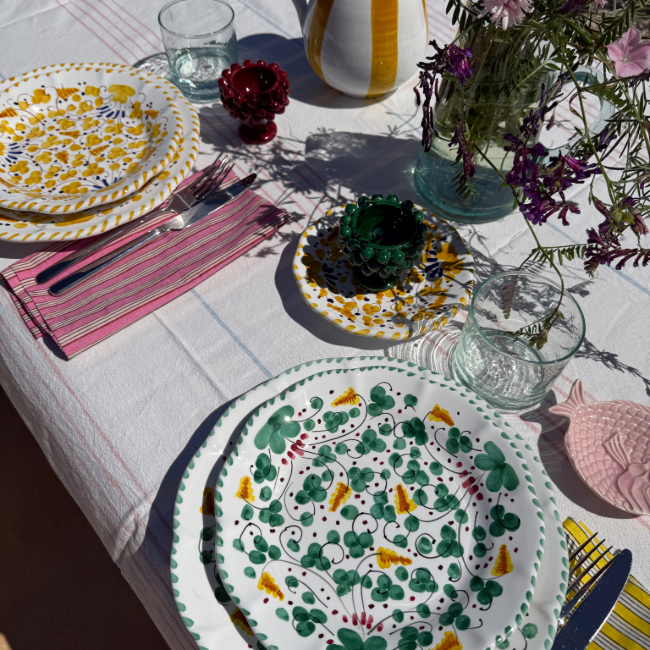 Deruta Plate 25 cm Green