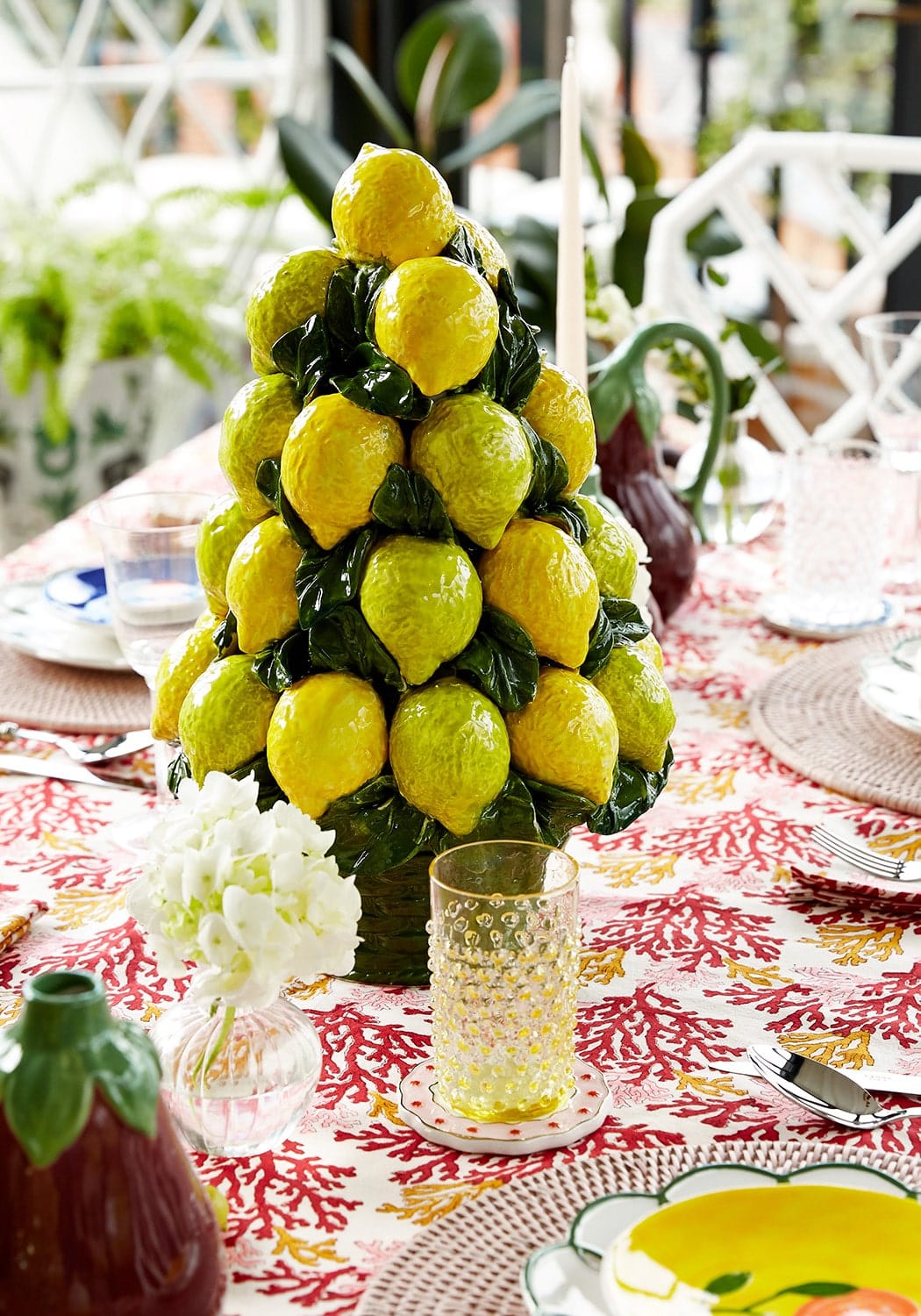 An Italian Mid - Century Ceramic Lemon Basket - Casa by Josephine Jenno