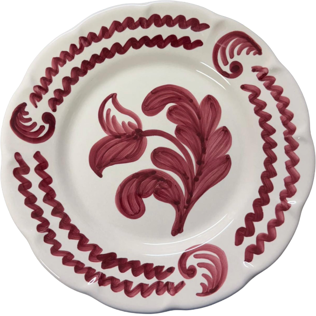 Antica Plate 25cm Burgundy