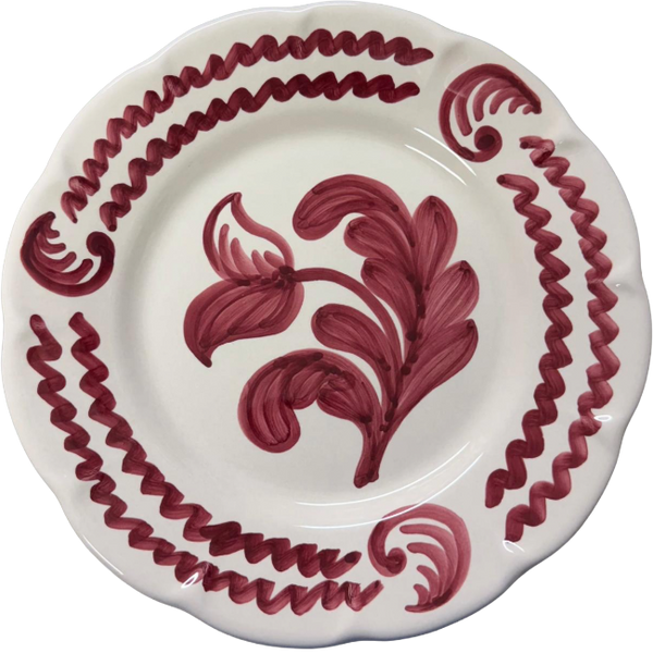Antica Plate 25cm Burgundy