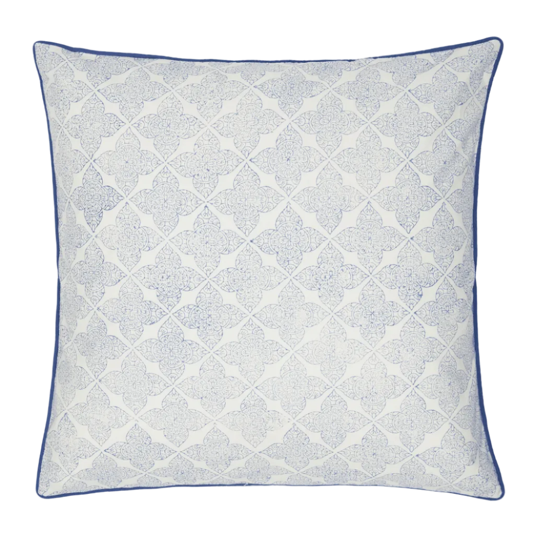 Antonia Sky Lattice Cushion Cover - Casa by Josephine Jenno