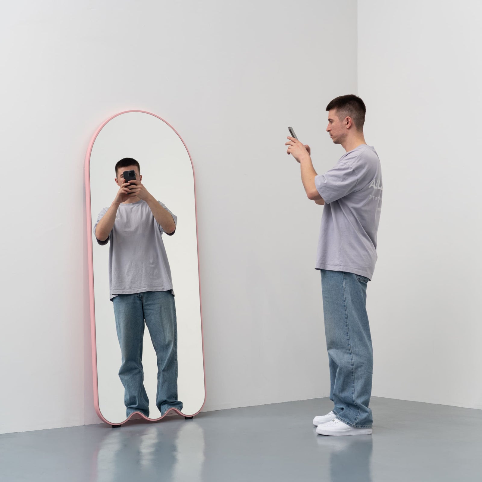 Archvyli A3 Contemporary Floor Mirror with Slim Color Frame