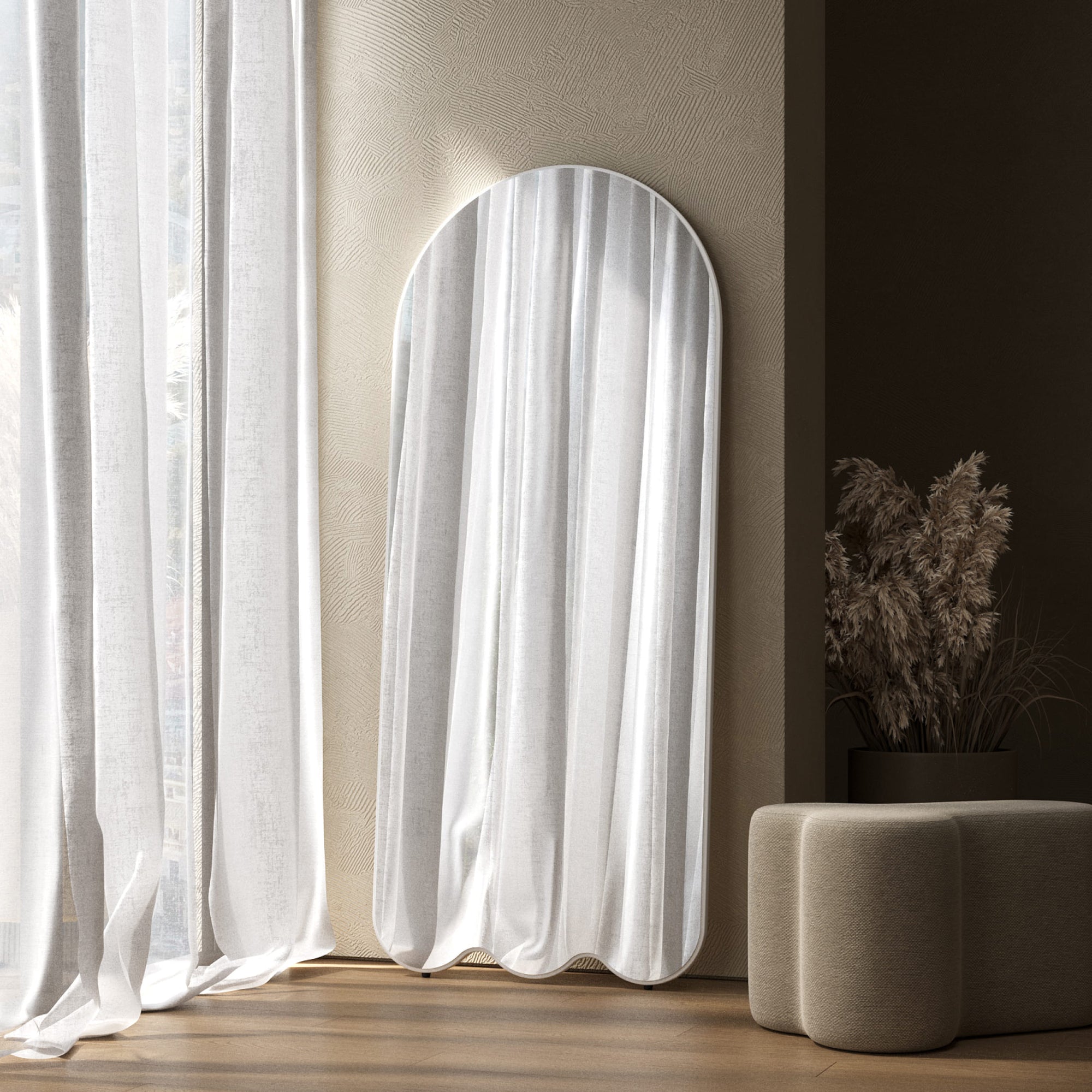 Archvyli A3 Contemporary Floor Mirror with Slim Color Frame