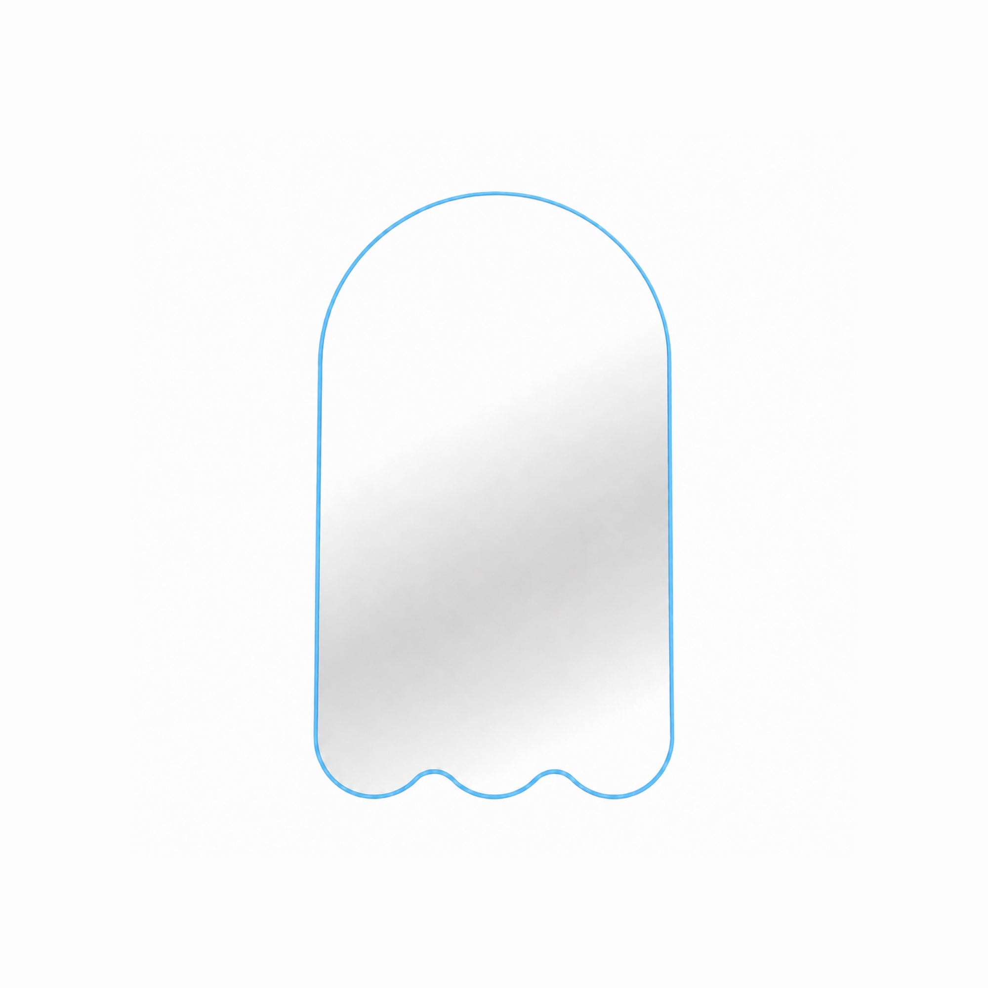 Archvyli A3 Minimalist Large Arched Wall Mirror with Wavy Base