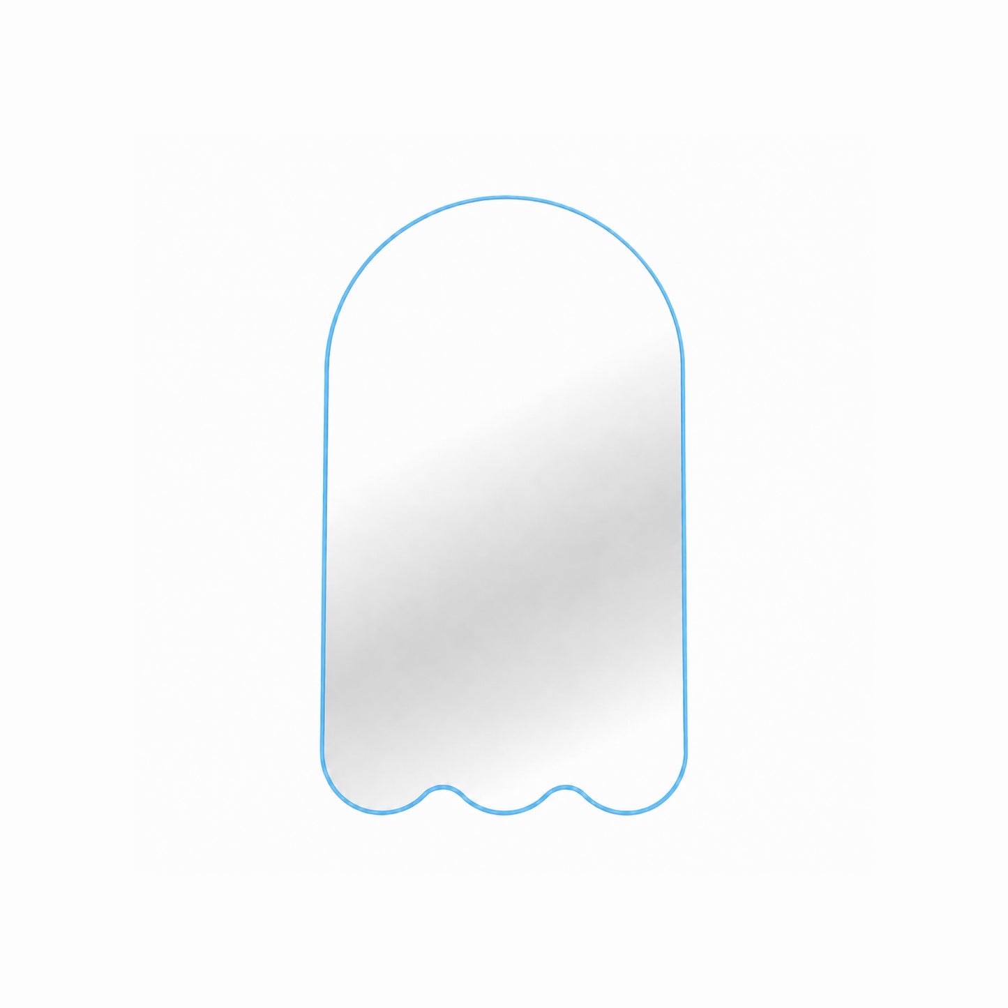 Archvyli A3 Minimalist Large Arched Wall Mirror with Wavy Base